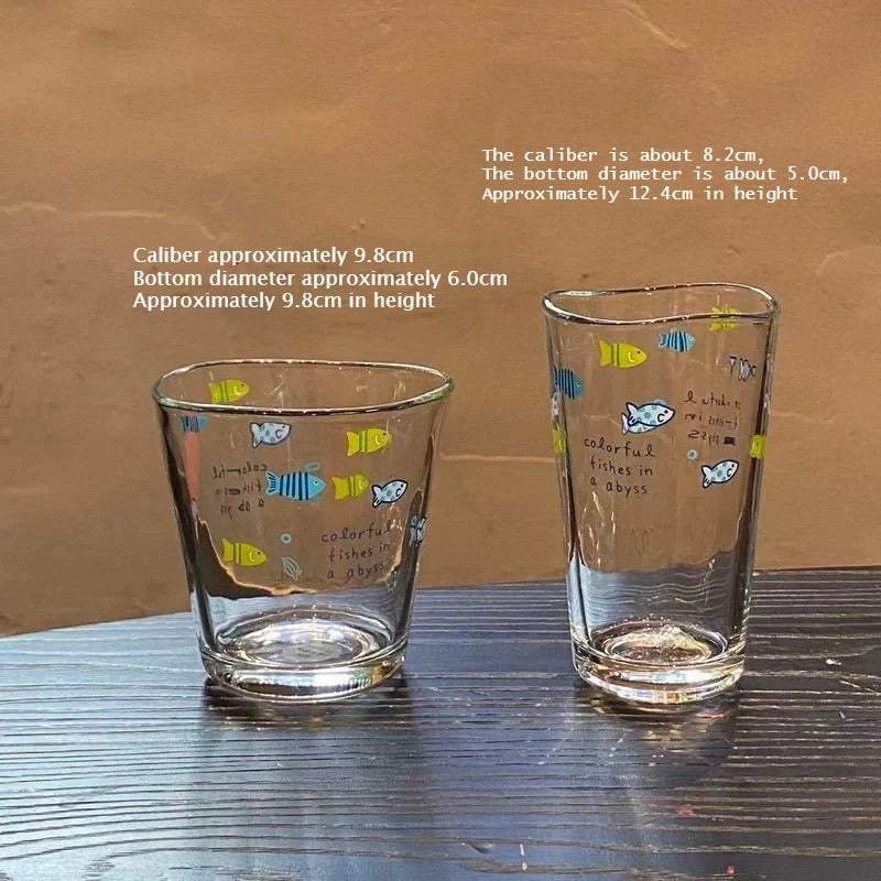 Tropical Fish Glass Cup – Heat-Resistant Decorative Drinking Mug Decorative Drinking Glass Babs