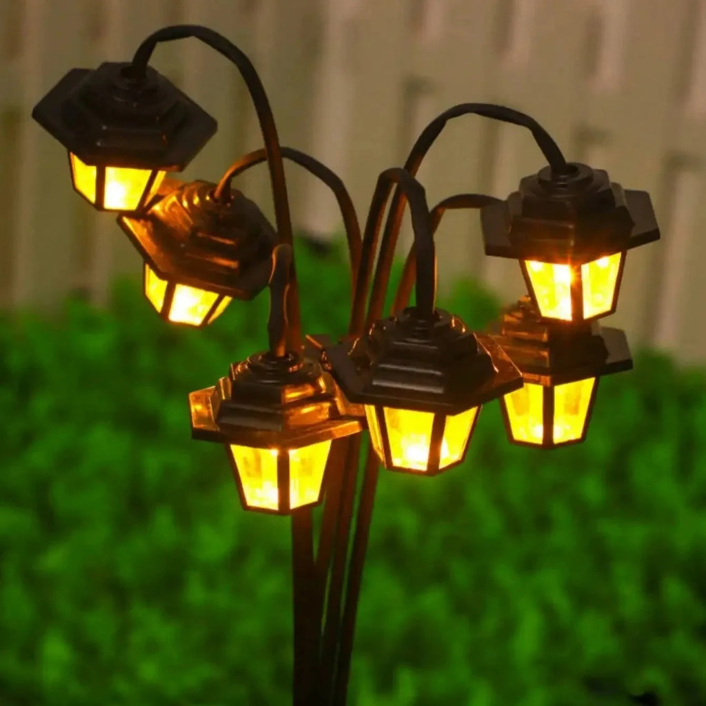 Solar Retro Lantern LED Garden Pathway Lights | Yard & Patio Solar Pathway Lights Babs