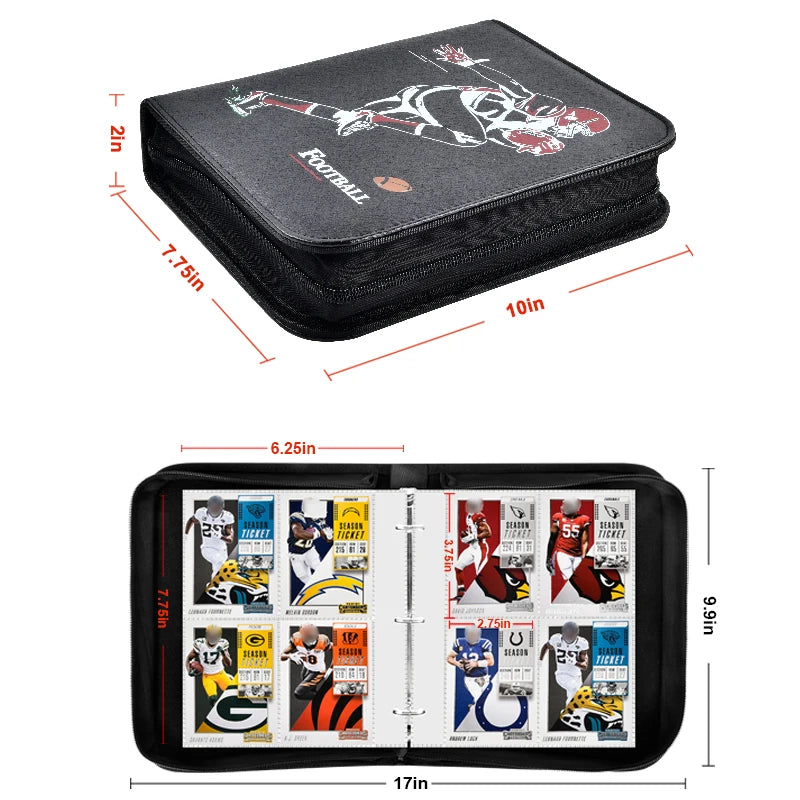 440-Pocket Sports Card Binder with Protective Sleeves Trading Card Binder Babs