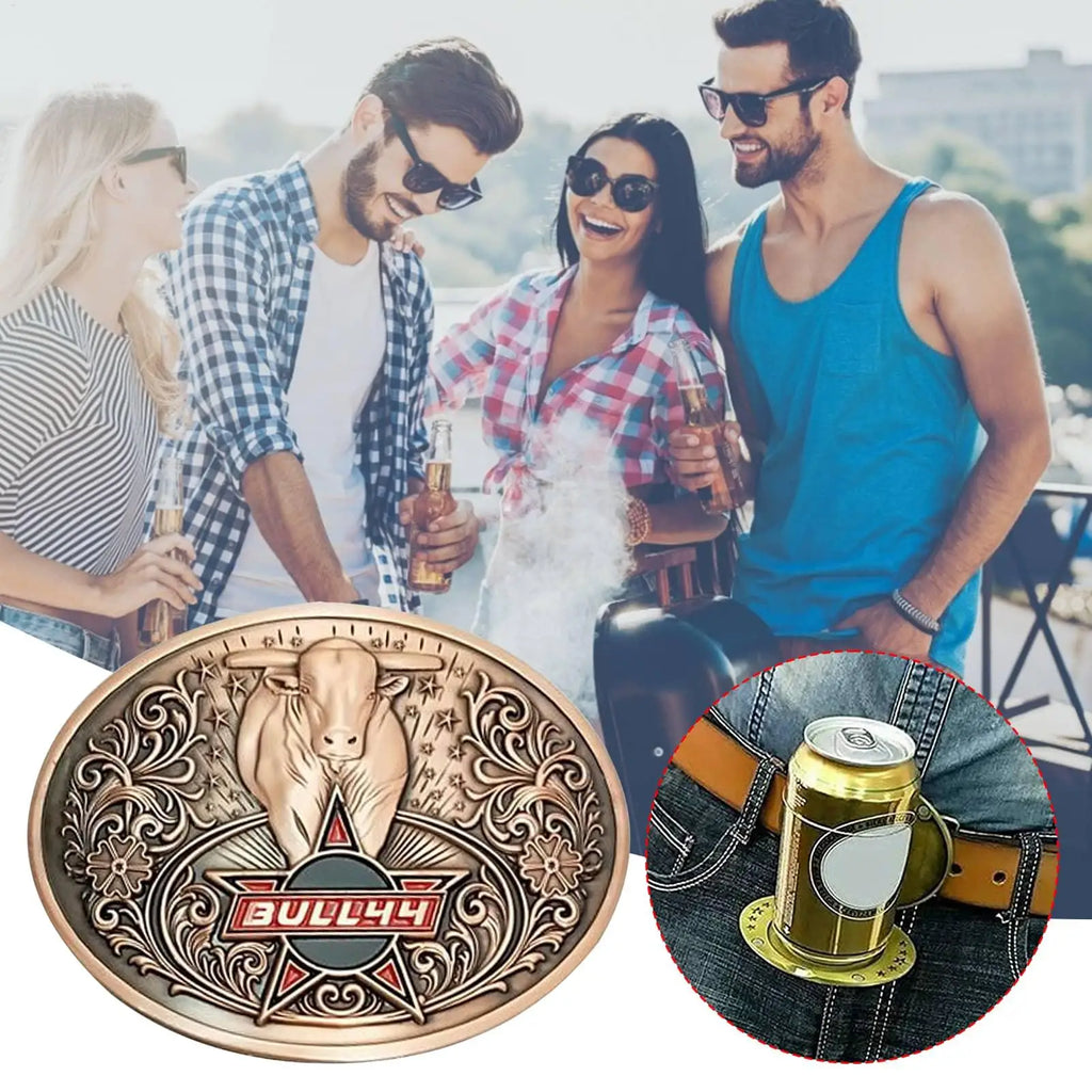 Zinc Alloy Beer Belt Buckle Holder & Can Opener – Hands-Free Belt Buckle Holder Babs