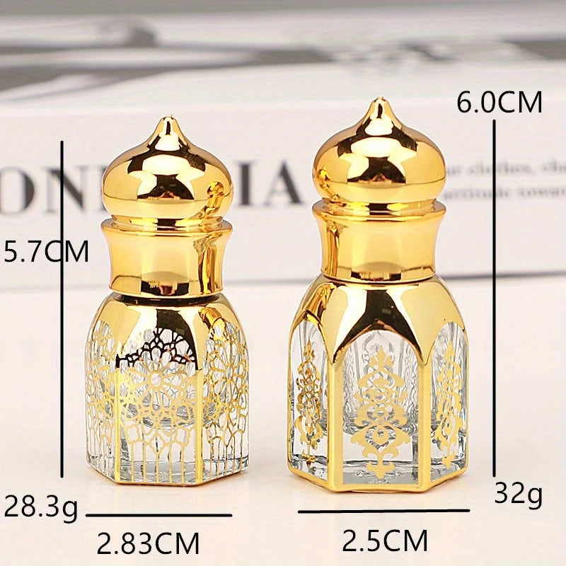 Luxury Gold Glass Roll-On Bottle – 3ml/6ml Refillable Perfume Roll-On Perfume Bottle Babs 3ml
