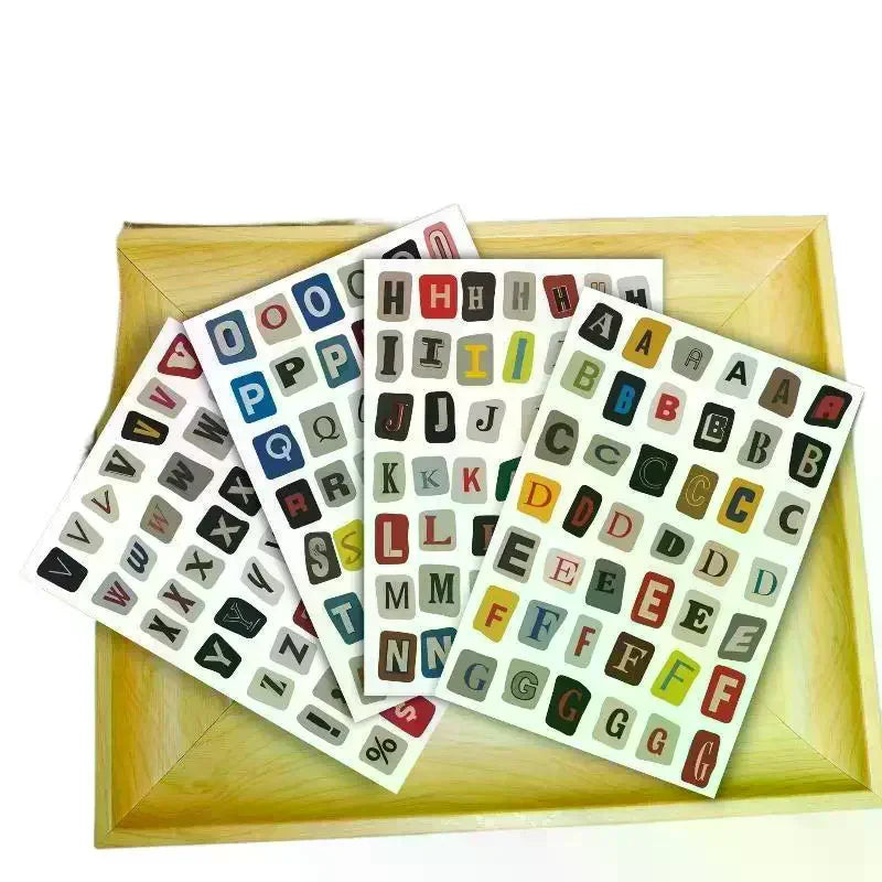 Vintage Retro Alphabet Letter Stickers for Scrapbooking & DIY DIY Craft Stickers Babs