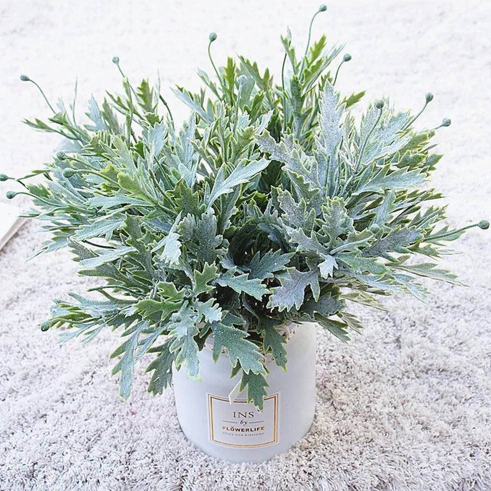 Chrysanthemum Leaves Artificial Plant for Wedding & Home Artificial Plant Stems Babs