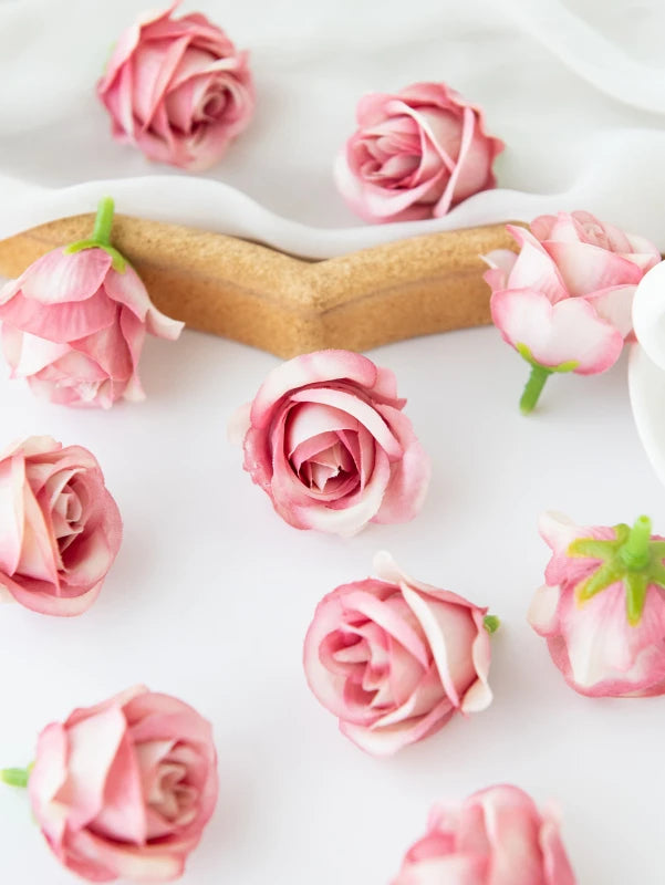 Silk Rose Heads 5/10Pcs – Wedding & Home Décor DIY Flowers Artificial Silk Flowers Babs color 8 10 pcs