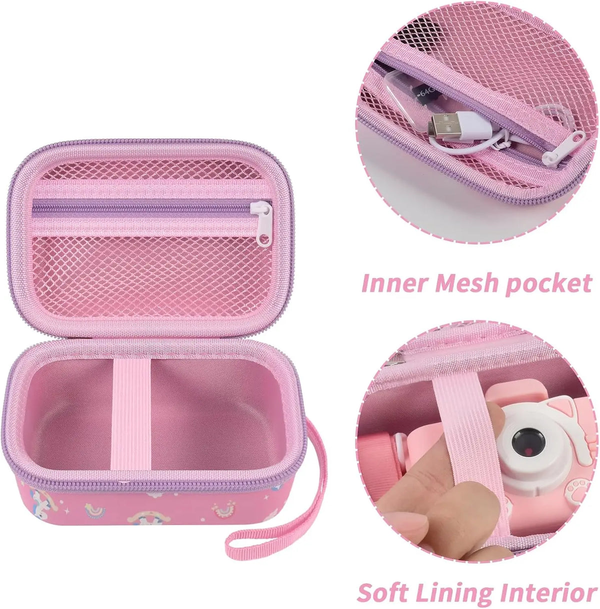 Kids Camera Case – Polyester Carrying Bag for Toy Cameras Kids Camera Bag Babs