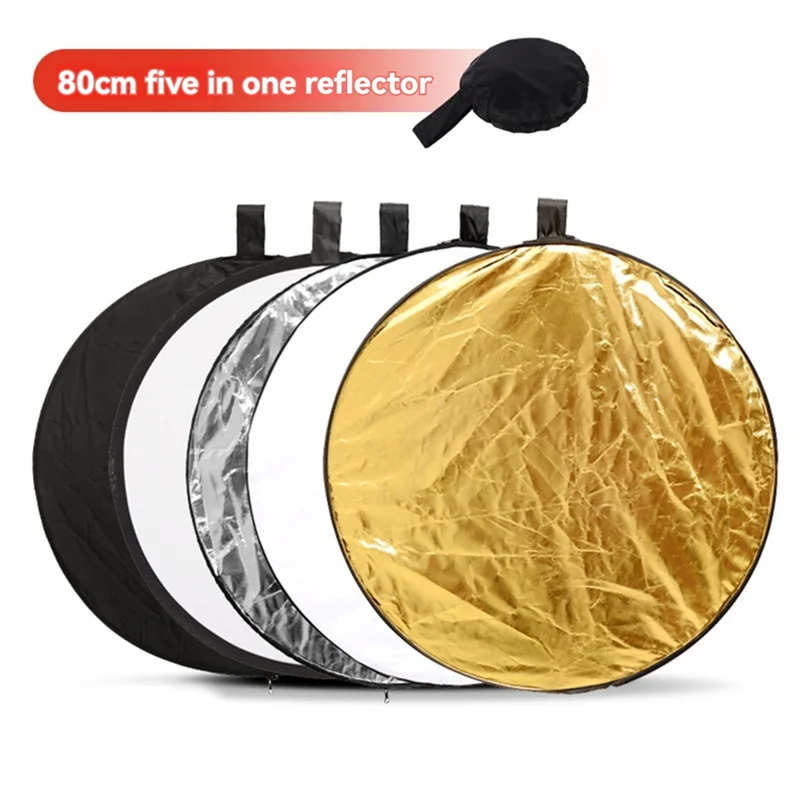 5-in-1 Foldable Round Photography Reflector | Fill Light Disc Photography Reflector Babs