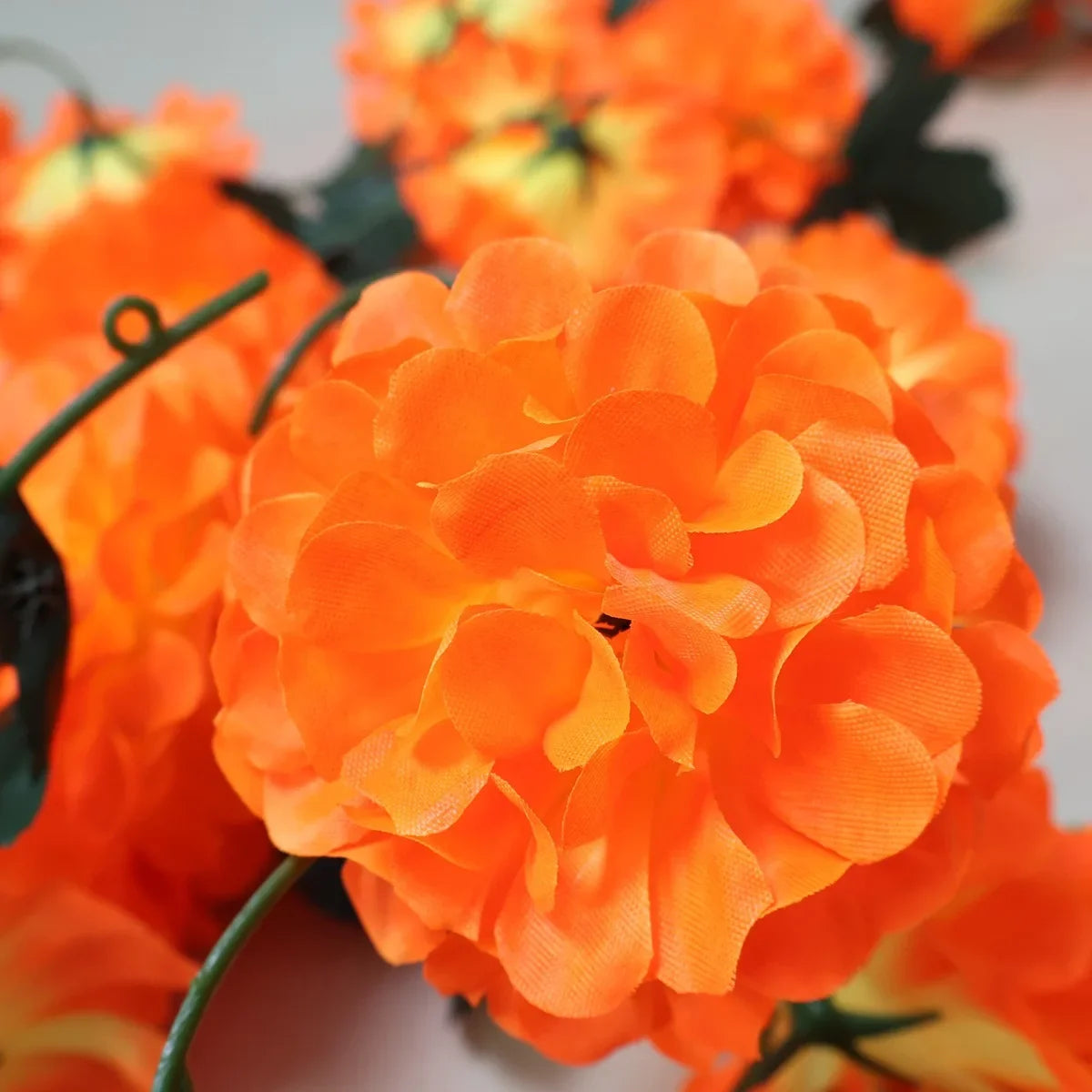 Artificial Marigold Wreath Garland | Halloween & Muertos Decor Floral Wreath Garland Babs