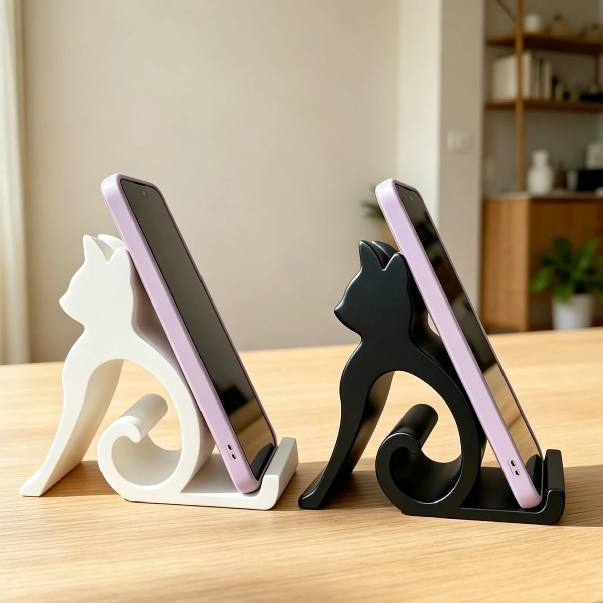 Cat-Shaped Phone Stand & Eyeglass Holder – Cute Desk Gift Phone & Glasses Stand Babs
