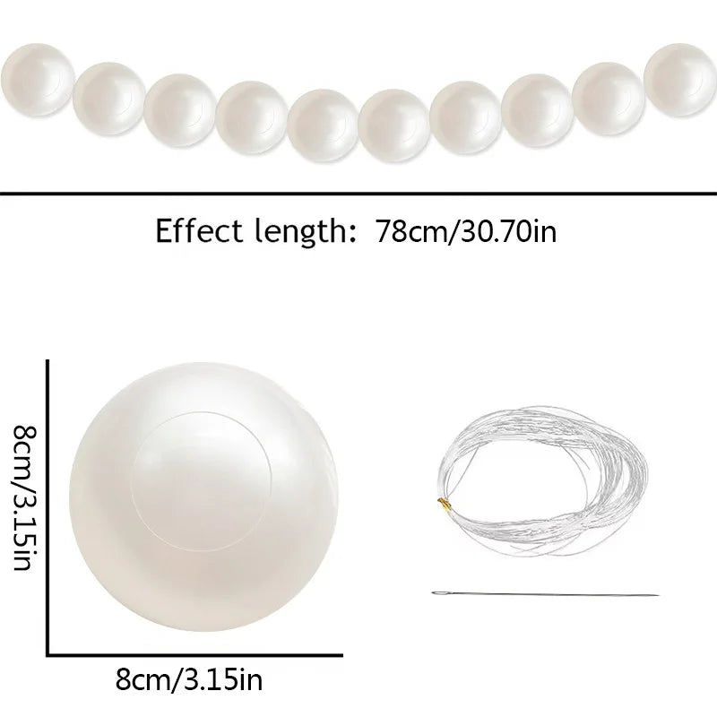 Giant Pearl String Hanging Garland – Wedding & Party Decor Party Hanging Garland Babs 10Pcs 8CM
