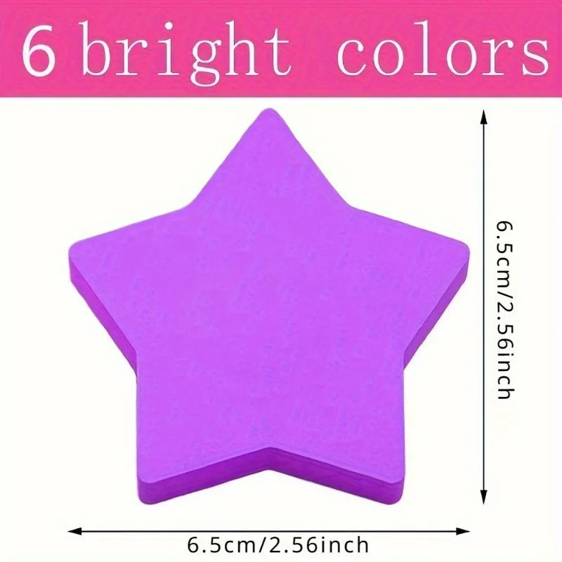 Heart & Star Shaped Sticky Notes – Bright Colorful Creative Pads Creative Sticky Notes Babs