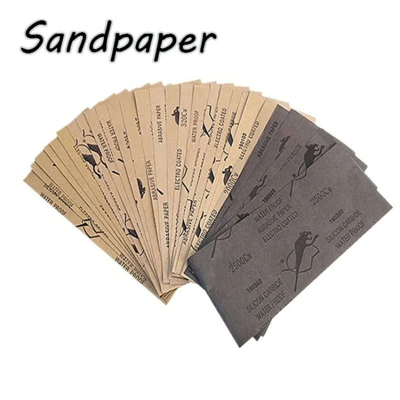 Silicon Carbide Waterproof Sandpaper Set – Wood Metal Auto Abrasive Sandpaper Set Babs