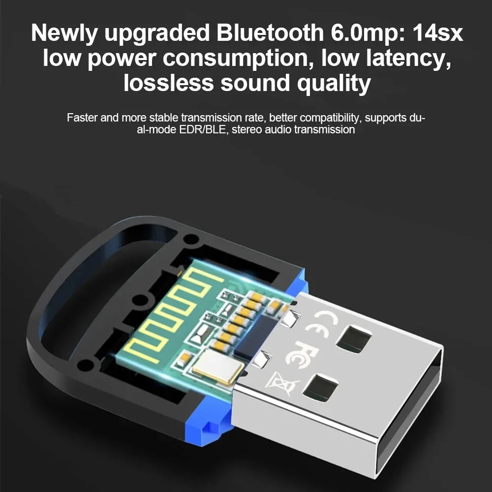 KEBIDUMEI Bluetooth 6.0 USB Dongle – Wireless PC Adapter Bluetooth USB Adapter Babs