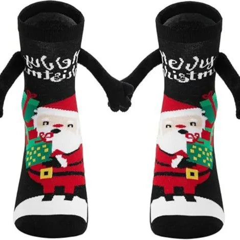 Christmas Magnetic Couple Socks – Festive Cotton Holiday Gift Novelty Couple Socks Babs