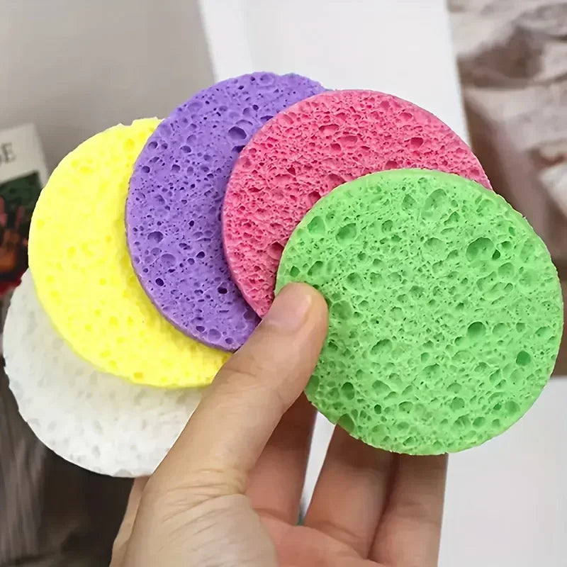 50PCS Compression Facial Sponge – Cleansing & Makeup Removal Facial Cleansing Sponge Babs