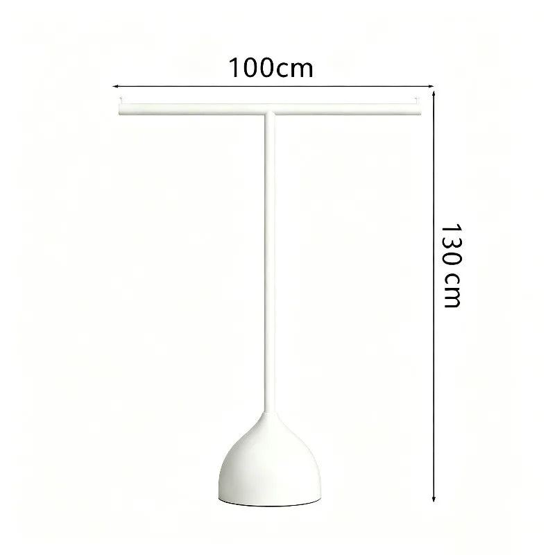 Floor-Standing Coat & Clothes Drying Rack – Metal, Foldable Coat & Drying Rack Babs White Length 100cm