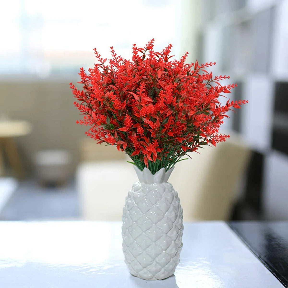 Artificial Lavender Bouquet | Fake Plastic Flower Home & Wedding Decor Artificial Flower Bouquet Babs