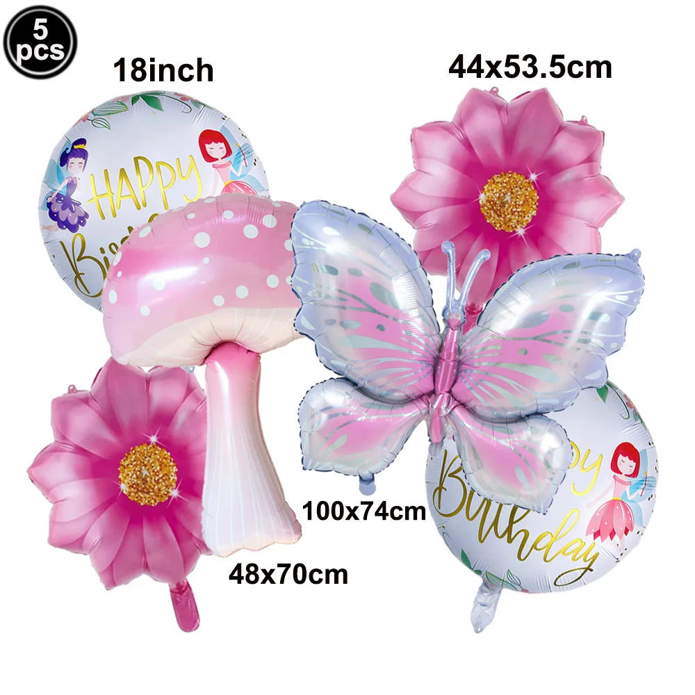 Fairy Party Supplies – Enchanted Garden Disposable Tableware Disposable Party Tableware Babs PURPLE