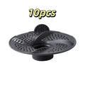 10-Pack Vortex Drain Hair Catcher Strainer – Sink & Bathroom Drain Hair Strainer Babs Grey