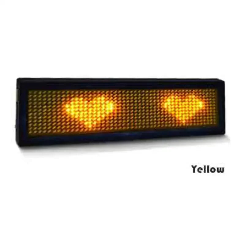 Bluetooth LED Name Badge – Programmable Scrolling Display Tag LED Name Badge Babs yellow