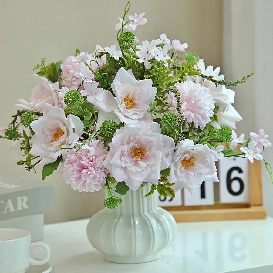 Silk Artificial Rose Bouquet for Wedding & Home Decor Artificial Flower Bouquet Babs