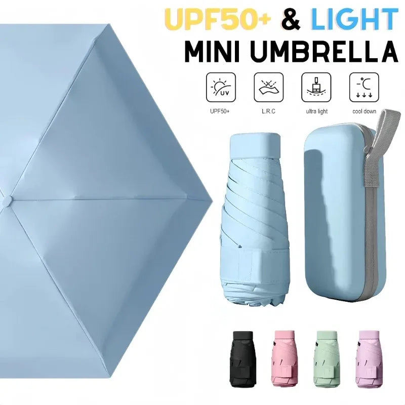 Pocket Capsule Umbrella – UV Protection Sun & Rain Parasol Portable Capsule Umbrella Babs
