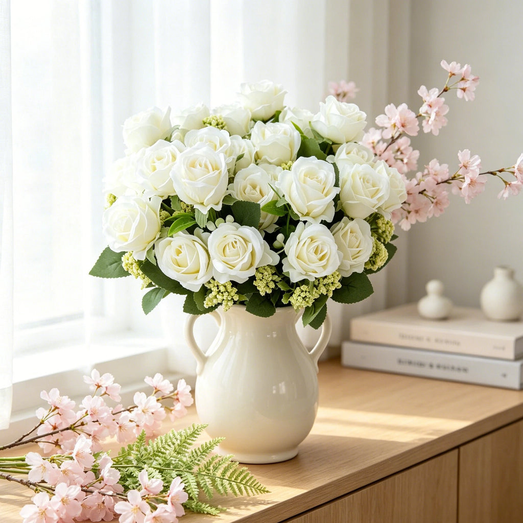 Artificial Silk Rose Bouquet – Wedding & Home Décor Artificial Flower Bouquet Babs