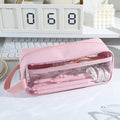 Transparent Large Capacity Pencil Bag – Waterproof PVC Case Pencil Case Babs Pink