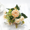 Artificial Silk Peony & Hydrangea Bouquet | Wedding Home Decor Artificial Flower Bouquet Babs color 3 2 pcs