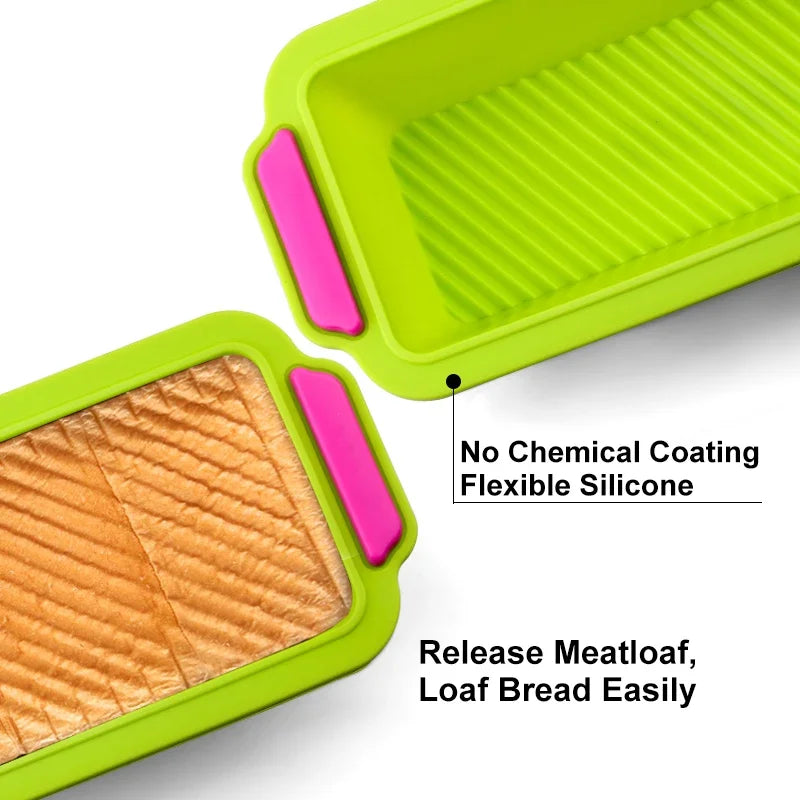 Silicone Rectangular Bread Pan & Cake Mold – Non-Stick Bakeware Silicone Bread Pan Babs
