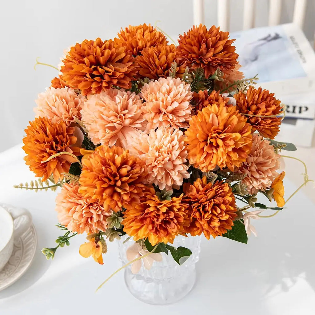 Silk Ball Chrysanthemum Artificial Flowers – Wedding & Home Décor Artificial Silk Flowers Babs