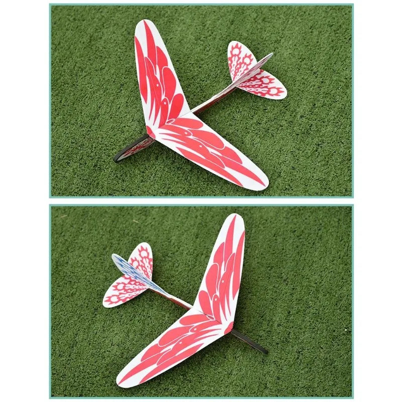 DIY Foam Gyroscope Hand-Throw Aircraft Model Kit for Kids DIY Aircraft Model Kit Babs