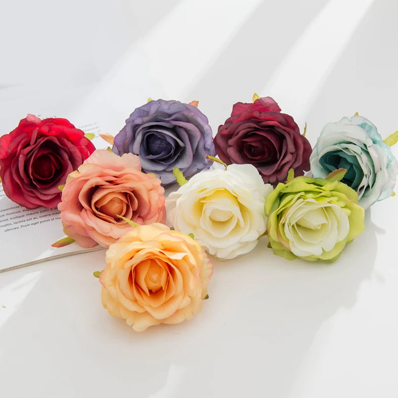 Silk Rose Artificial Flowers 5/10 Pcs – Wedding & Home Decor Artificial Silk Flowers Babs mix 10 pcs
