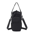 Insulated Water Bottle Bag – Adjustable Strap & Phone Pocket Bottle Carrier Bag Babs Black
