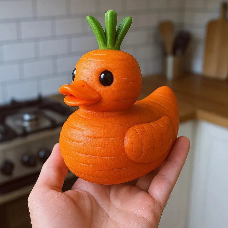 Cute Vegetable Duck Resin Figurine – Desktop & Home Decor Gift Resin Desk Figurine Babs