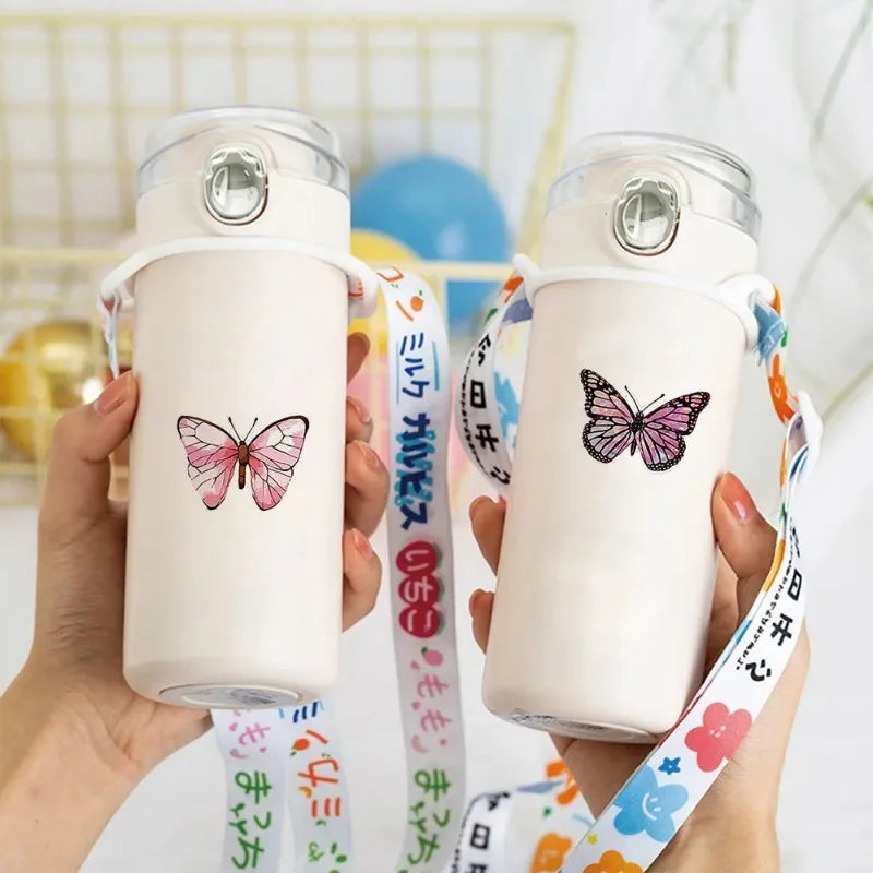 500Pcs Butterfly Flower Roll Stickers – Waterproof DIY Decals Decorative Sticker Roll Babs