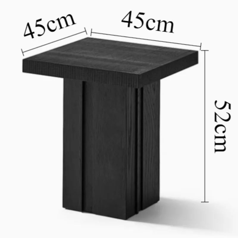 Vintage Solid Oak Coffee Table – Retro Square Side Table Coffee Side Table Babs 45X45X52CM
