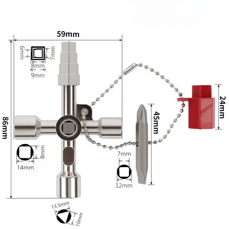 4-in-1 Portable Multifunctional Screwdriver & Socket Combo Multifunctional Screwdriver Babs C