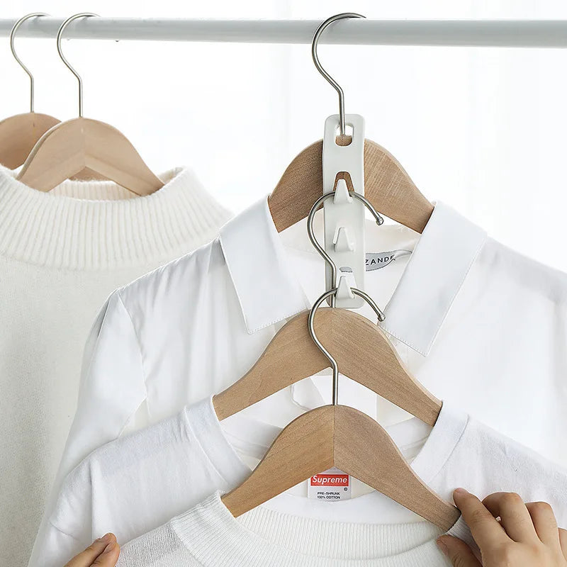 4-Pack Cascading Hanger Connector Hooks | Closet Space Saver Hanger Connector Hooks Babs