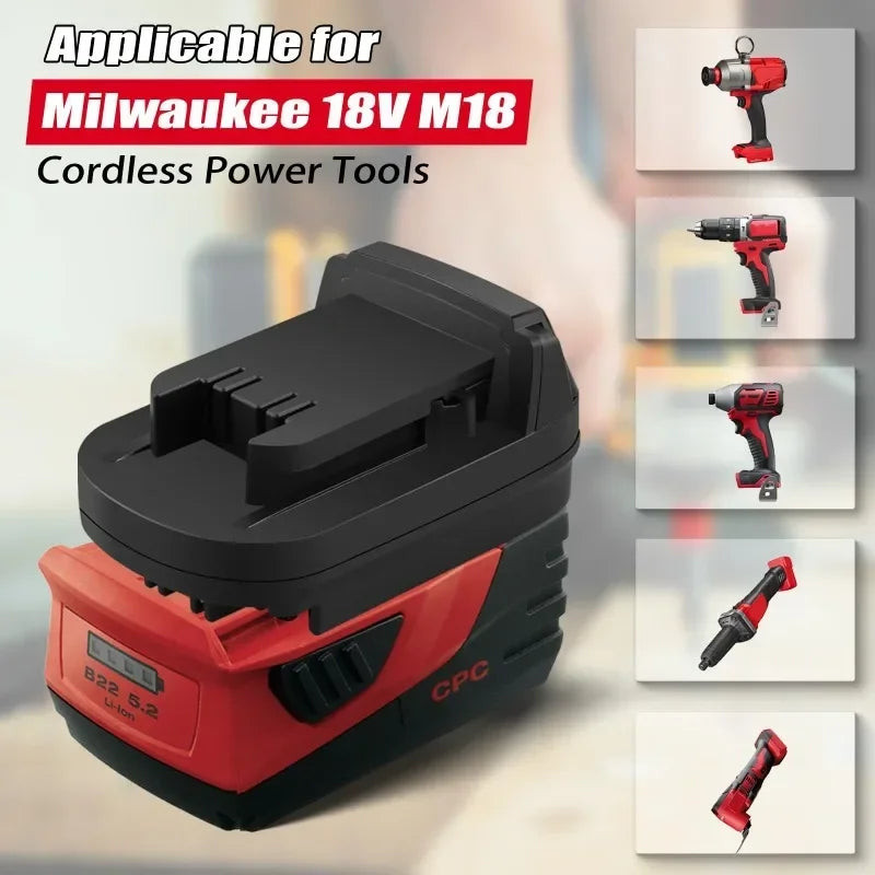Hilti B22 22V Battery Adapter for DeWalt Milwaukee Bosch 18/20V Battery Adapter Babs