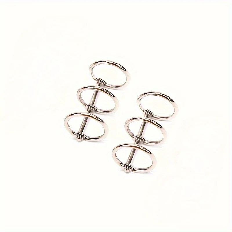 Durable Metal 3-Ring Binder for Notebooks, Albums & DIY Metal Ring Binder Babs Silvery
