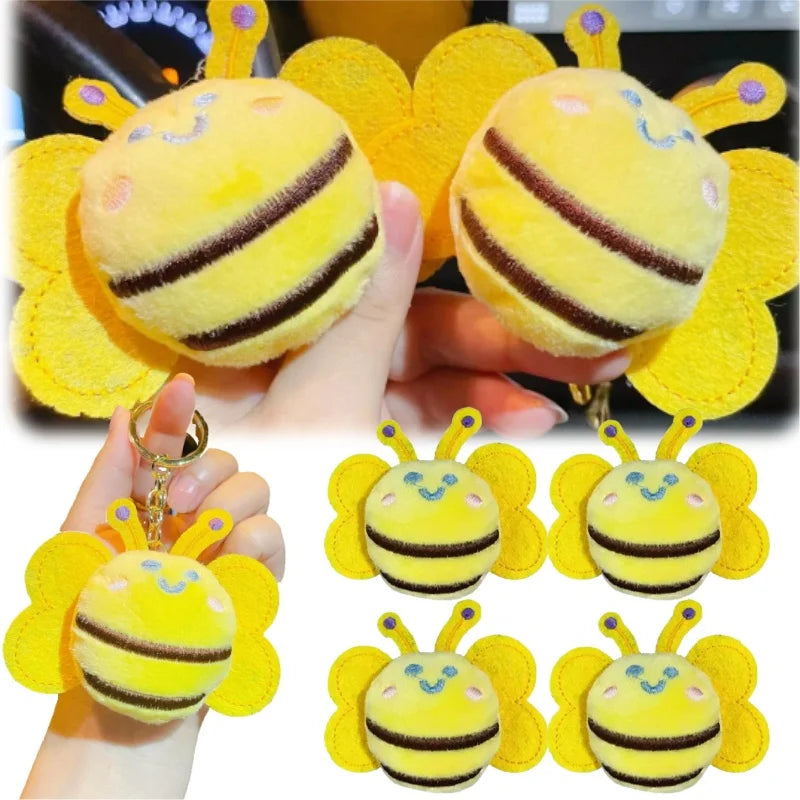 Cute Plush Bee Keychain – Soft Doll Pendant for Bags & Keys Plush Keychain Charm Babs