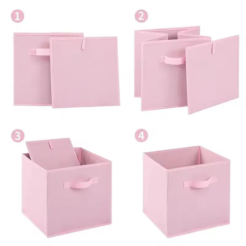 Foldable Fabric Cube Storage Bins with Handles – Organizer Cube Storage Bins Babs