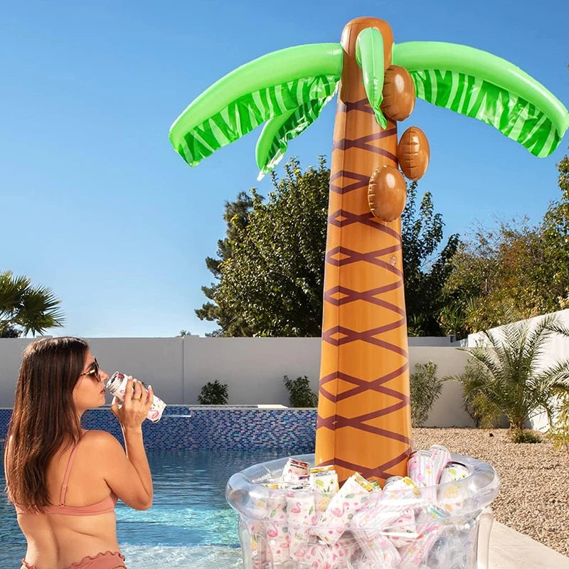 Inflatable Coconut Tree Drink Holder – Hawaiian Pool Party Cooler Inflatable Party Cooler Babs