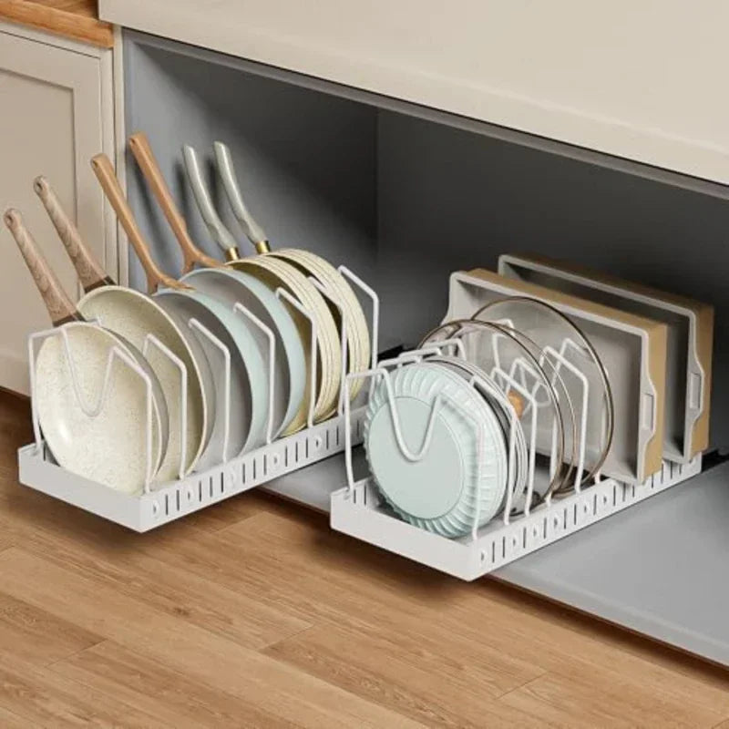 Pull-Out Pots & Pans Organizer Sliding Kitchen Storage Rack Kitchen Storage Rack Babs