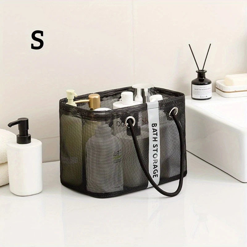 Foldable Mesh Shower Caddy Tote – Dorm Room Essential Shower Caddy Tote Babs S-Black