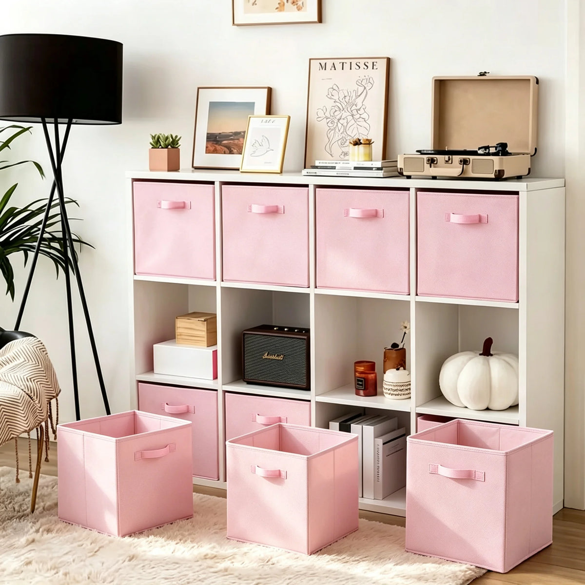 Foldable Fabric Cube Storage Bins with Handles – Organizer Cube Storage Bins Babs