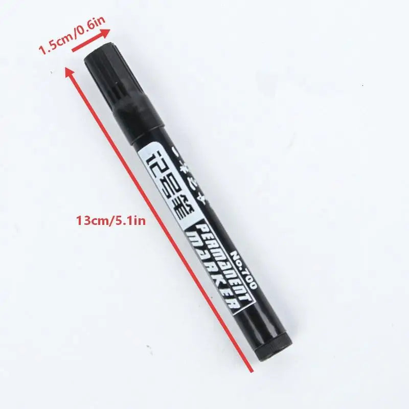 HUXUAN 10Pcs Waterproof Permanent Marker Pens | Quick-Dry Permanent Marker Set Babs