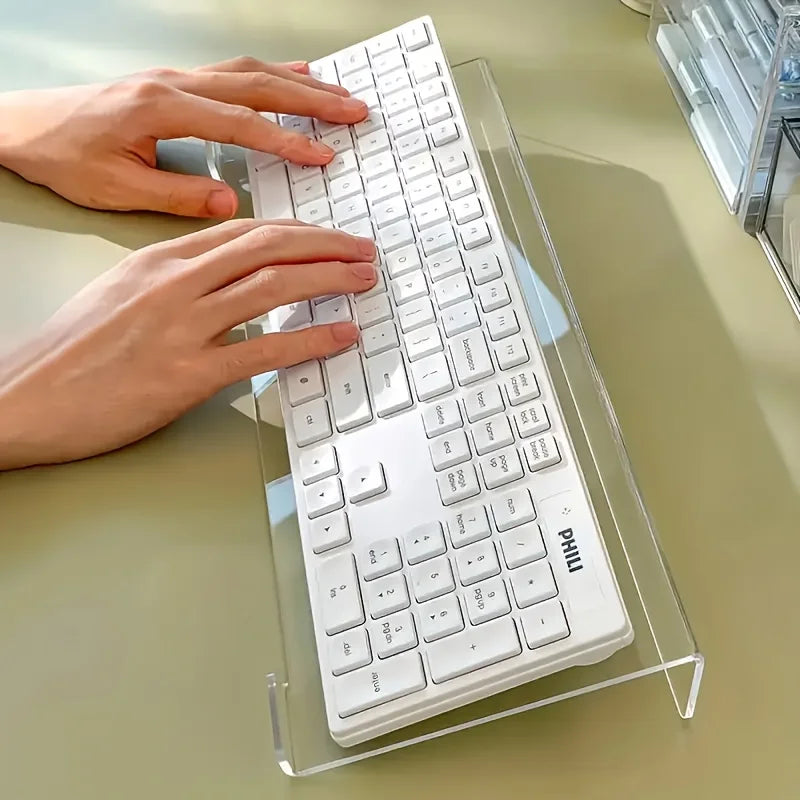 Transparent Acrylic Keyboard & Mini PC Desktop Stand Keyboard Desk Stand Babs transparency