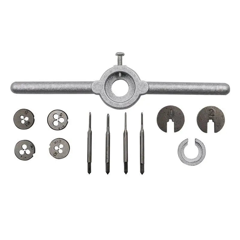 10-Piece Mini Metric Tap & Die Set with Wrench Handle Tap & Die Set Babs