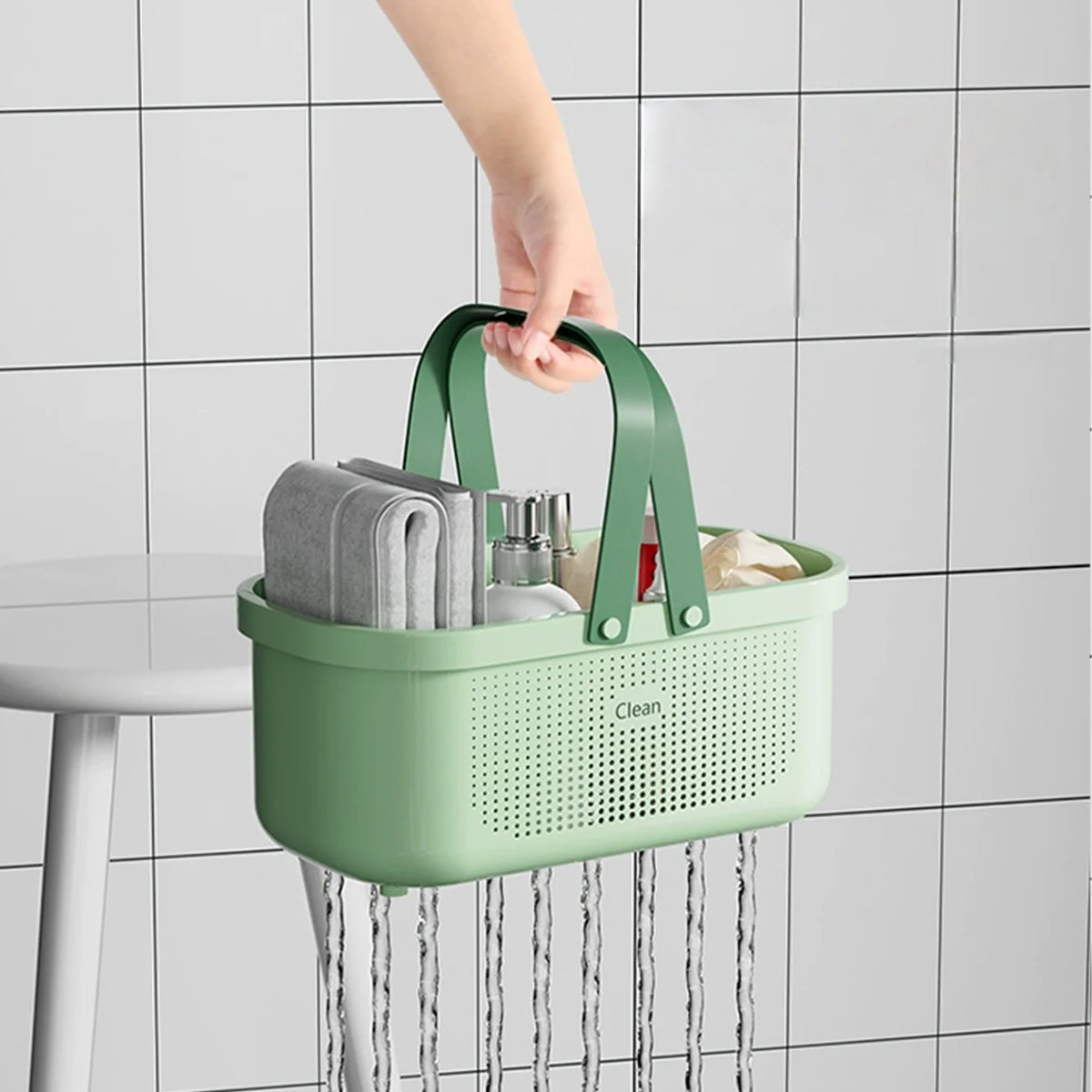 Plastic Storage Basket with Handle – Shower Caddy Organizer Storage Basket Babs
